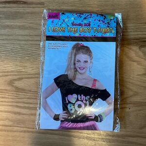 Adult I Love the 80s T-Shirt - Graphic Black. Halloween Costume Theme Party